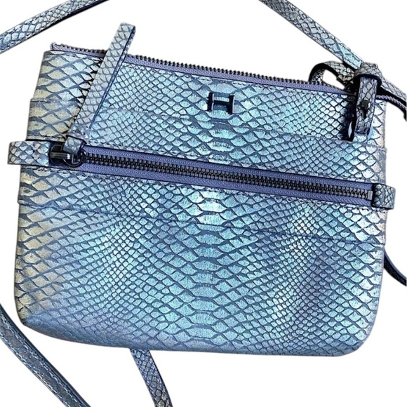 Halston Heritage Snake Embossed Crossbody Bag Small - Picture 1 of 7